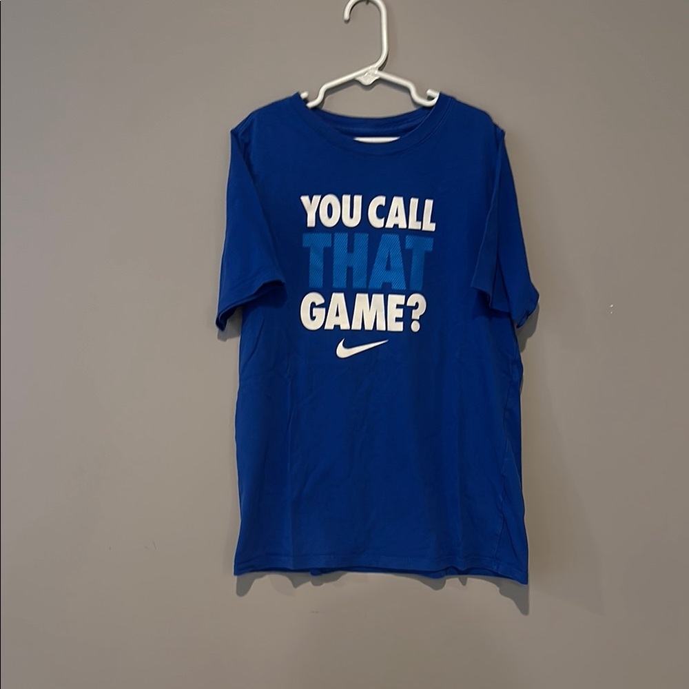 Nike Royal Blue Short Sleeve Tee ‘You Call That Game?’ Graphic